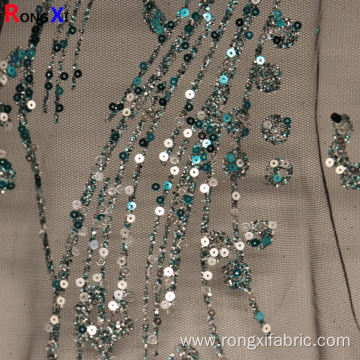 Hot Selling Glitter Fabric lace patch fabric